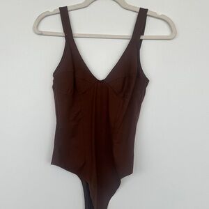 Reformation Brown Bodysuit NWOT
